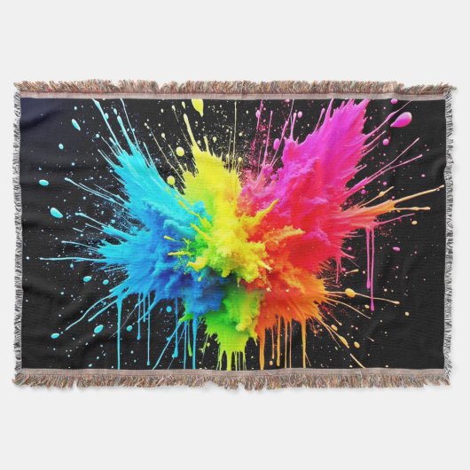 Rainbow Splash Powder Art Decke (Vorderseite)