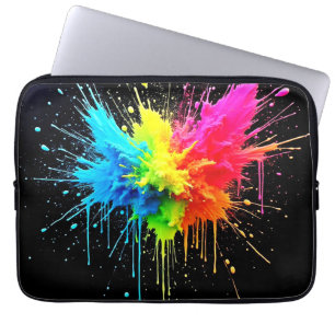 Rainbow Splash Powder Art Laptopschutzhülle