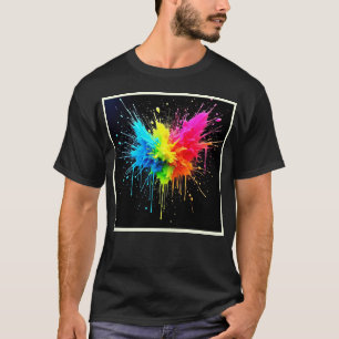 Rainbow Splash Powder Art T-Shirt