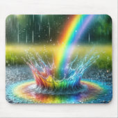 Rainbow-Splashing in einer Pfütze Mousepad (Vorne)