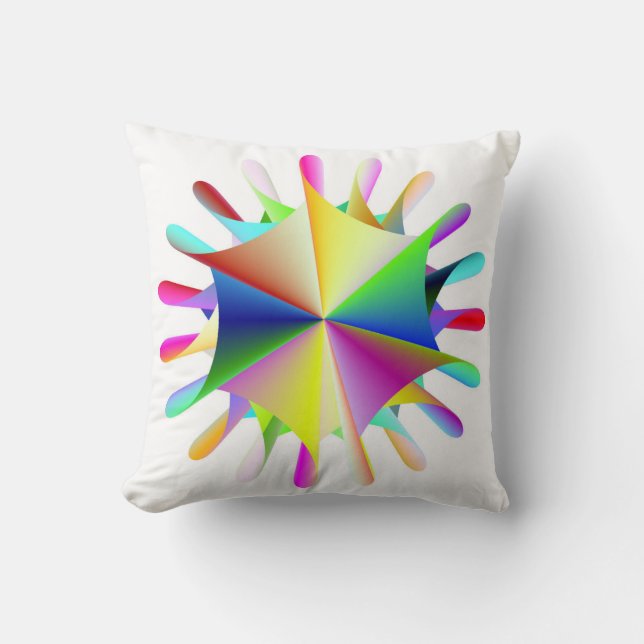 Rainbow Splatt Throw Kissen (Vorderseite)