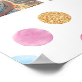 Rainbow Spot Birthday Foto Milestone Poster (Ecke)