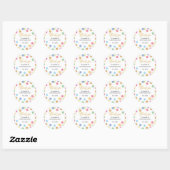 Rainbow Spot Birthday Sticker Labels (Blatt)