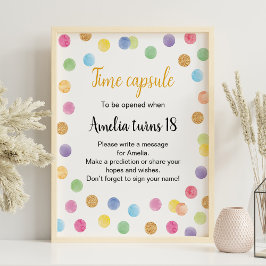 Rainbow Spot Birthday Time Kapselsigne Poster