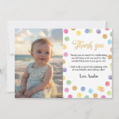 Rainbow Spot Dankeschön Card Geburtstagsparty Dankeskarte (Vorderseite)