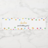 Rainbow Spot Wasser Flasche Wasserflaschenetikett (Einzelnes Label)