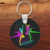 Rainbow Spotbright Ballet Dancers Schlüsselanhänger (Vorderseite)