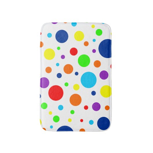 Rainbow Spots Bath Mat Badematte (Vorderseite Vertikal)