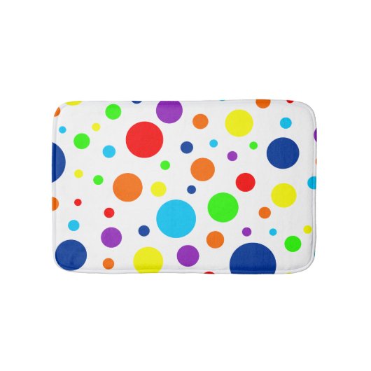 Rainbow Spots Bath Mat Badematte (Vorderseite)