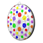 Rainbow Spots Dart Board Dartscheibe (Vorderseite rechts)