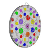 Rainbow Spots Dart Board Dartscheibe (Vorderseite Links)