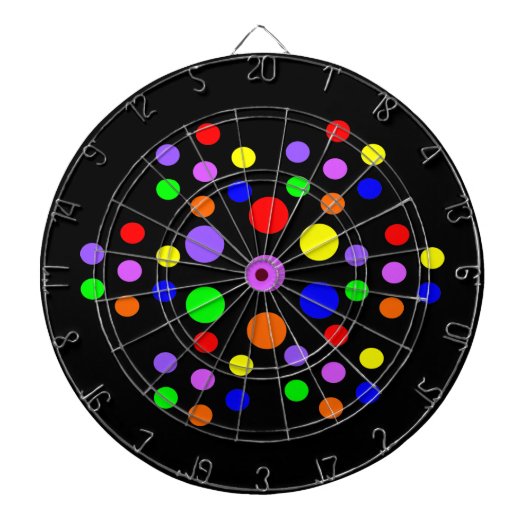 Rainbow Spots Dart Board Dartscheibe (vorne)