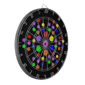 Rainbow Spots Dart Board Dartscheibe (Vorderseite Links)