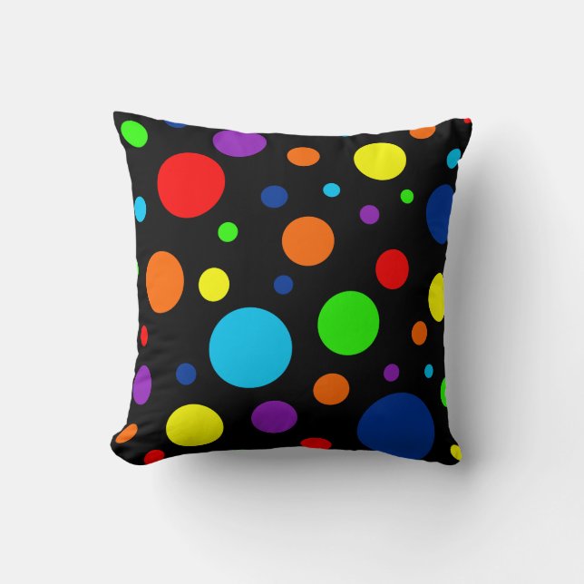 Rainbow Spots Kissen (Vorderseite)