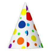 Rainbow Spots Party Hats Partyhütchen (Rückseite)