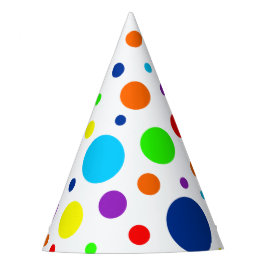 Rainbow Spots Party Hats Partyhütchen
