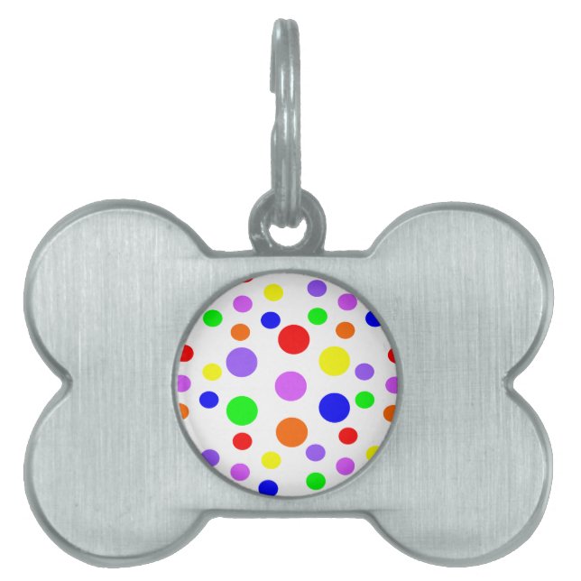Rainbow Spots Pet Tag Tiermarke (Vorderseite)