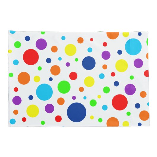 Rainbow Spots Pillowcase Kissenbezug (Rückseite-Rechts)