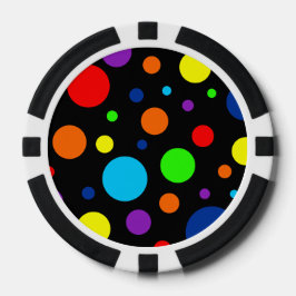 Rainbow Spots Poker Chips