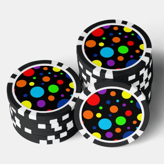 Rainbow Spots Poker Chips (Stapel)