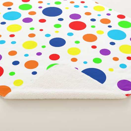Rainbow Spots Sherpa Blanket Sherpadecke (3/4)