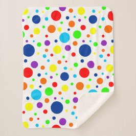 Rainbow Spots Sherpa Blanket Sherpadecke
