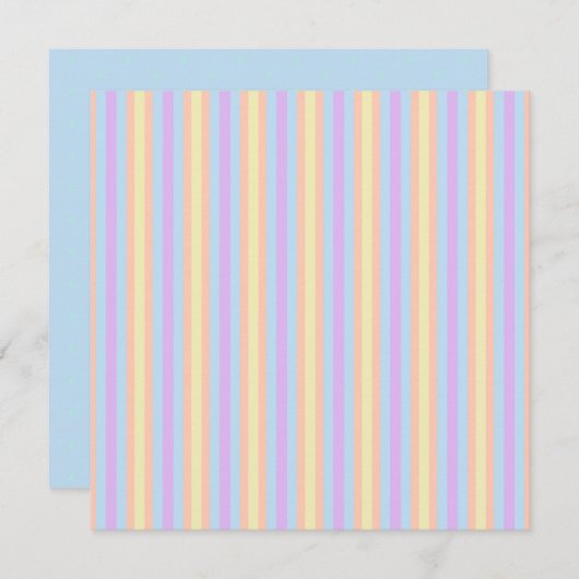Rainbow Spots & Stripes Scrapbook, bedruckbar Einladung (Vorne/Hinten)