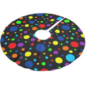 Rainbow Spots Tree Skirt Polyester Weihnachtsbaumdecke (Schrägansicht)