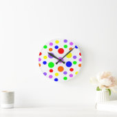 Rainbow Spots Wall Clock Runde Wanduhr (Zuhause)