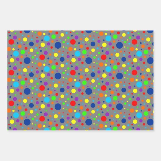 Rainbow Spots Wrapping Paper Set Geschenkpapier Set (Vorderseite 2)