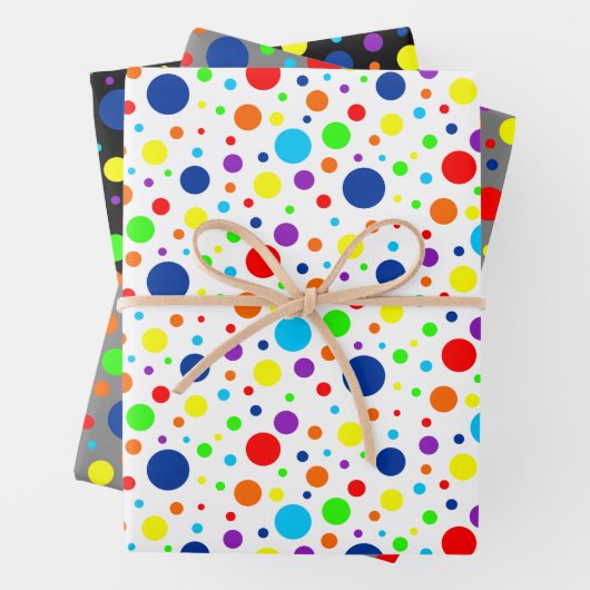 Rainbow Spots Wrapping Paper Set Geschenkpapier Set (Beispiel)