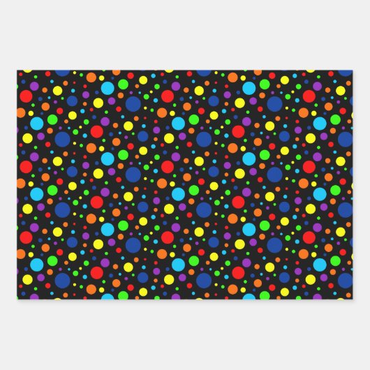 Rainbow Spots Wrapping Paper Set Geschenkpapier Set (Vorderseite 3)