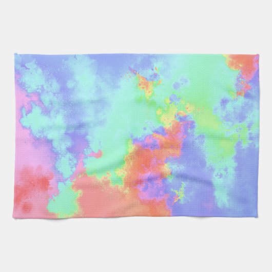 Rainbow-Spray-Effekt Teetuch Geschirrtuch (Horizontal)