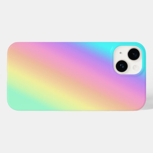 Rainbow Spring Pastete in Gradient Stripes Case-Mate iPhone Hülle (Rückseite (Horizontal))