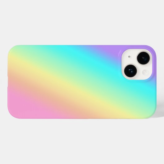 Rainbow Spring Pastete in Gradient Stripes Case-Mate iPhone Hülle (Rückseite (Horizontal))