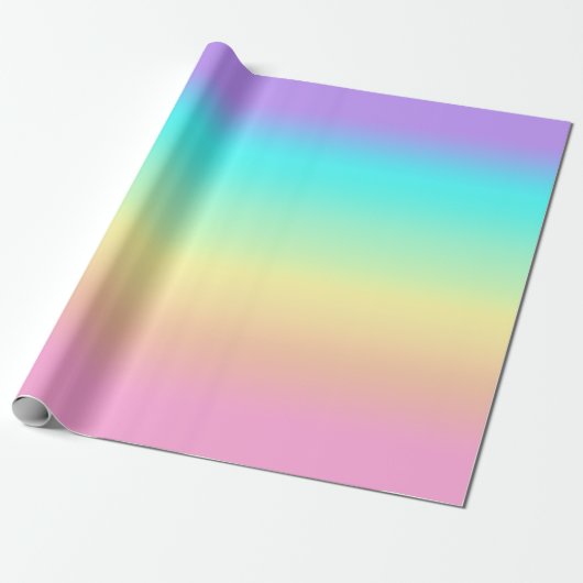 Rainbow Spring Pasteten in Gradient Stripes Geschenkpapier (Ungerollt)