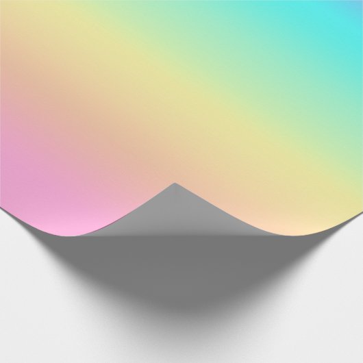 Rainbow Spring Pasteten in Gradient Stripes Geschenkpapier (Ecke)