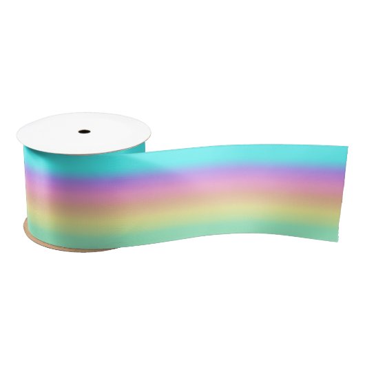 Rainbow Spring Pasteten in Gradient Stripes Satinband (Spule)