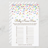 Rainbow Sprinkle Baby Showspiel DRUCKT (Vorne/Hinten)