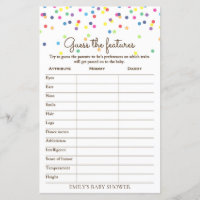 Rainbow Sprinkle Baby Showspiel DRUCKT