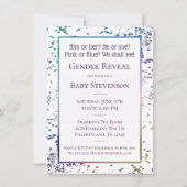 Rainbow Sprinkle Confetti | Pastel Gender Reveal Einladung (Vorderseite)