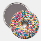 Rainbow Sprinkle Donut 3-Zoll-Rundmagnet Magnet (Vorderseite/Rückseite)