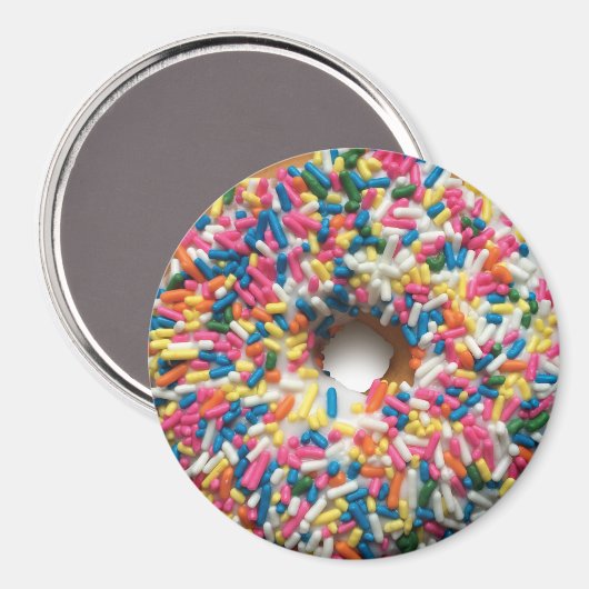 Rainbow Sprinkle Donut 3-Zoll-Rundmagnet Magnet (Vorderseite/Rückseite)