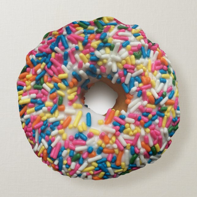 Rainbow Sprinkle Donut Kissen (Rückseite)