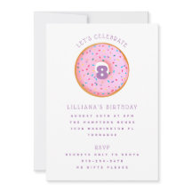 Rainbow Sprinkle Donut Pink Lila Kindergeburtstag