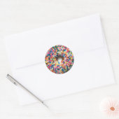 Rainbow Sprinkle Donut Rundkleber Runder Aufkleber (Umschlag)