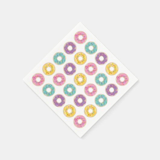 Rainbow Sprinkle Donut Shop Napkins Serviette (Ecke)