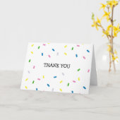 Rainbow Sprinkle Dusche Geburtstag Danke Karte (Gelbe Blume)