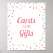Rainbow Sprinkle Karten und Geschenkzeichen Poster (Vorne)