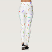 Rainbow-Sprinklen Konfetti lustige bunte Muster Leggings (Rückseite)